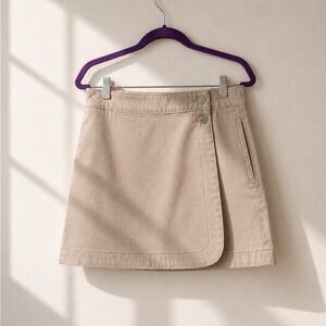 Levi’s Wrap Skort Beige Mini Skirt NWT Denim Style One Piece Cute